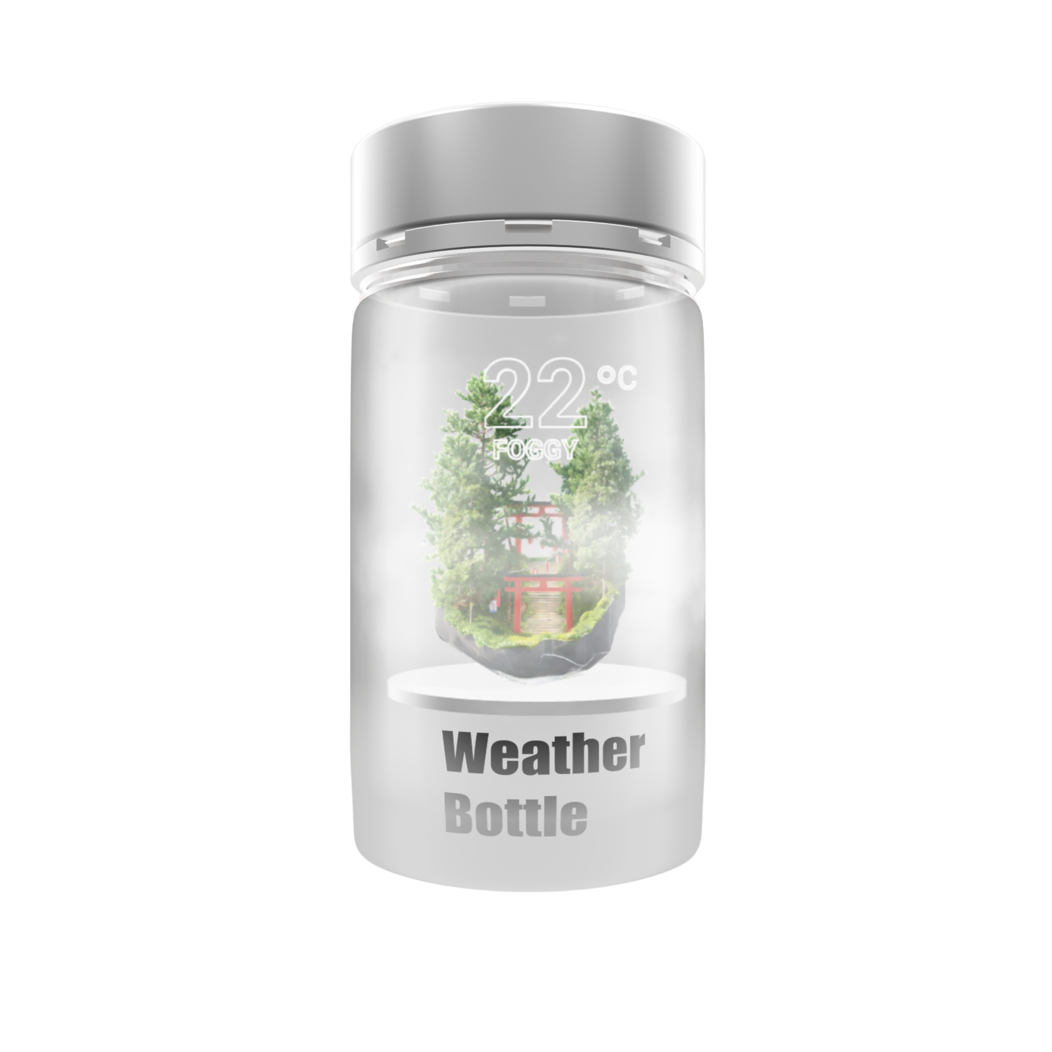 Weather Bottle Foggy scene