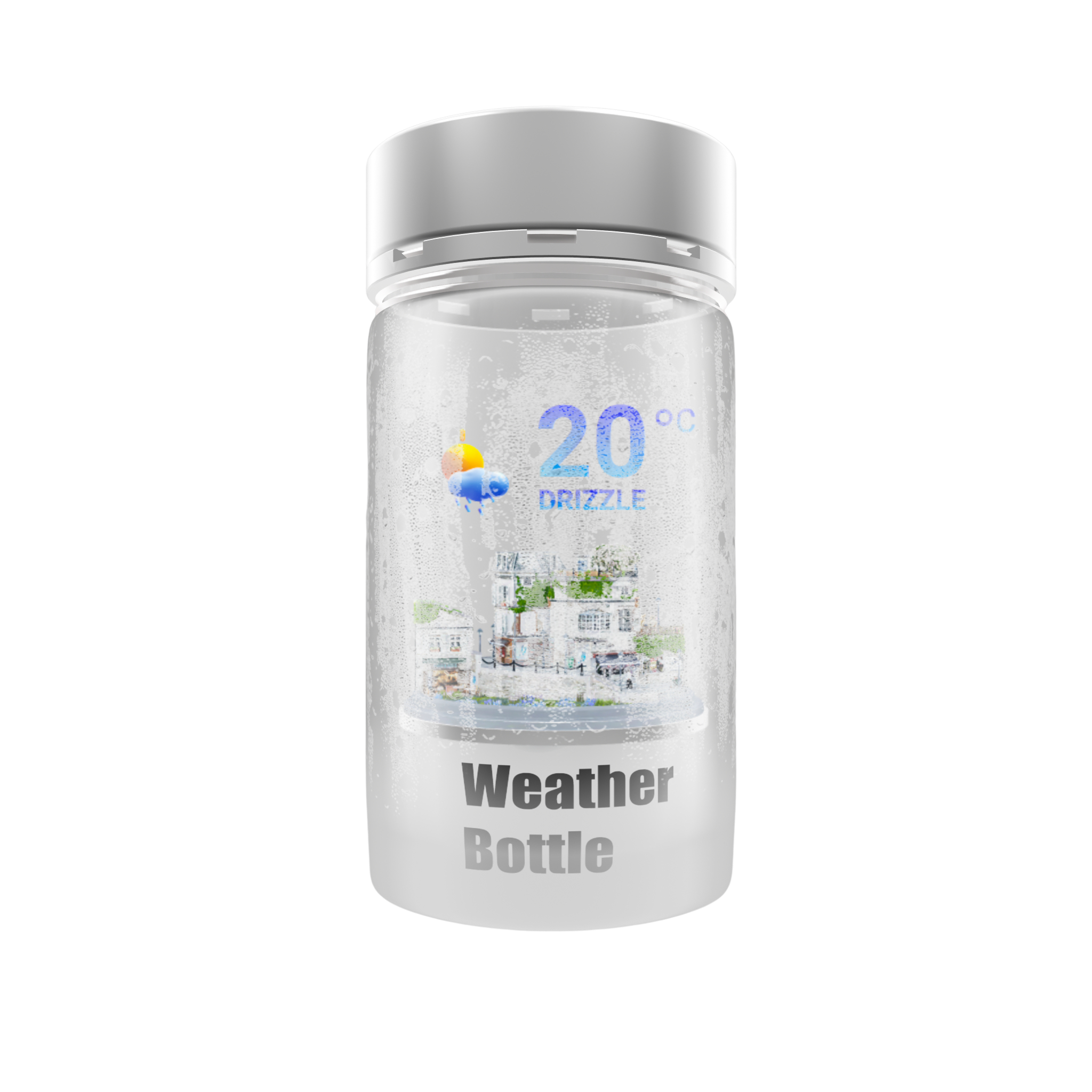 Weather Bottle Light Rain scene