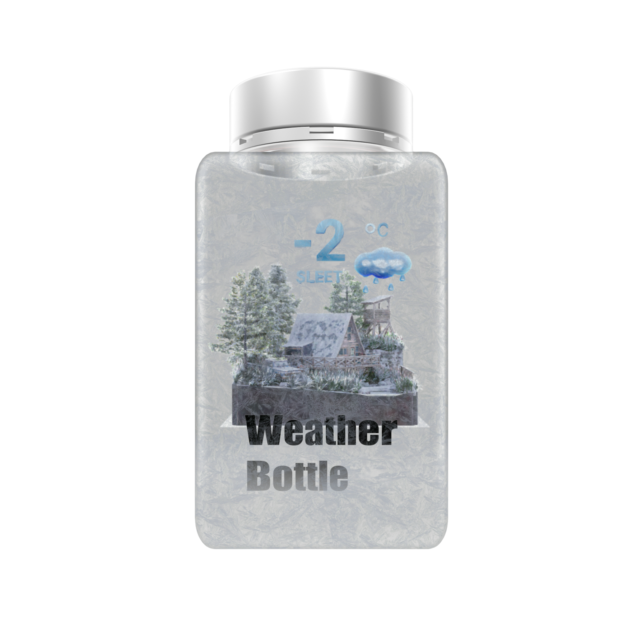 Weather Bottle Wintry Mix scene