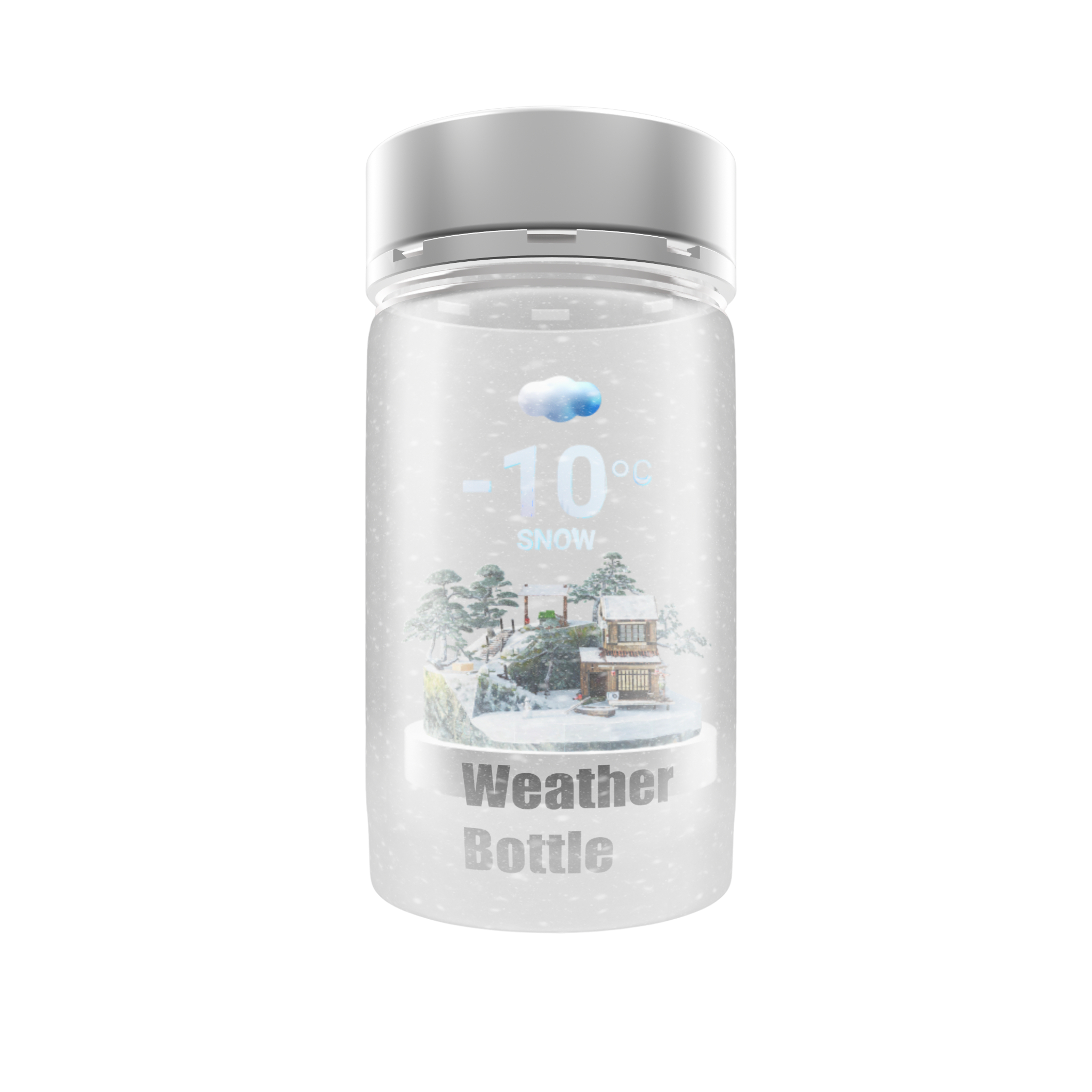 Weather Bottle Snow scene